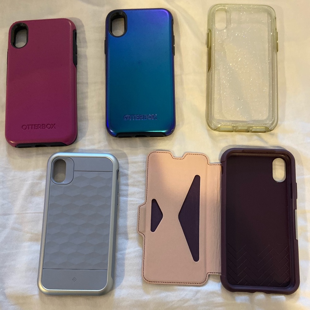 Bundle of gently used iPhone X cases